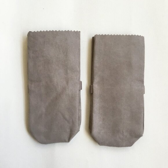 Alexis Bittar Gray Jewelry Gift Dust Bag Pouch with Elastic Set of 2 - Picture 3 of 4